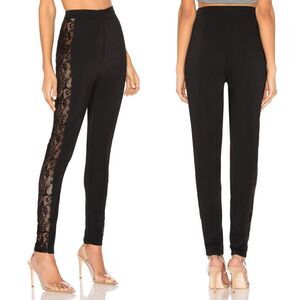 BY THE WAY Anatasia Black Lace Panel Pants XS